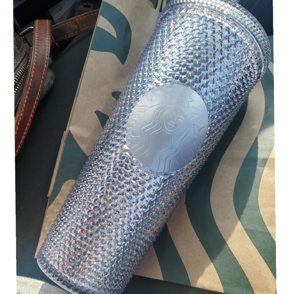 **NEW Silver Starbucks Tumbler